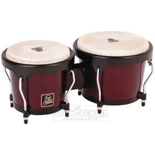 LP Aspire Wood Bongos - Dark Wood Finish