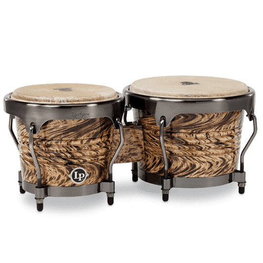 Latin Percussion LP Aspire LPA601-HC Bongo Set Havana Cafe with Brushed Nickel Hardware