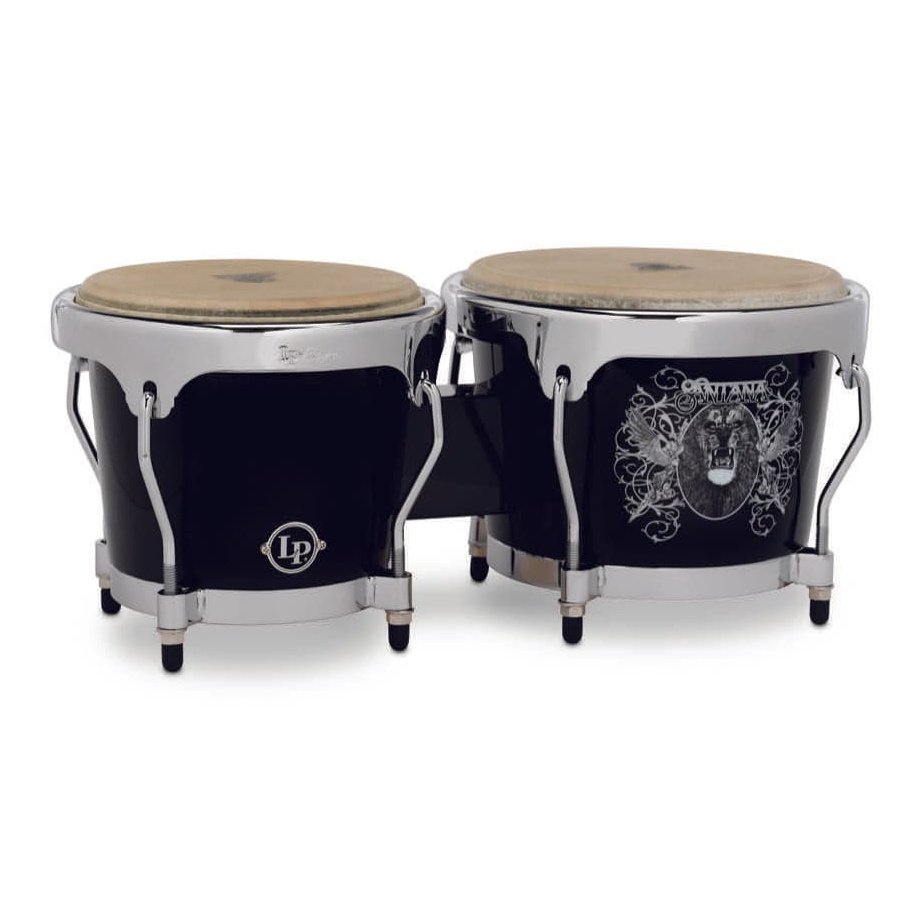 Latin Percussion LP Aspire LPA602SNL Bongo Set Santana IV Art with Chrome Hw