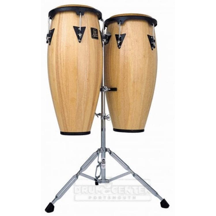 LP Aspire Wood Congas Set with Double Stand - Natural Finish