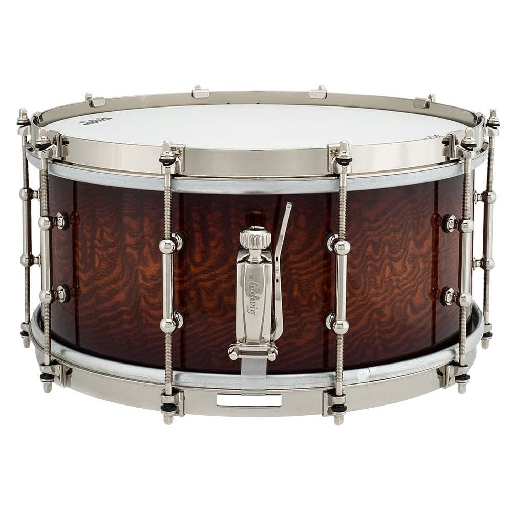Ludwig Limited Edition Aged Exotic Tamo Ash Snare Drum - 14x6.5 - Cherry Caramel