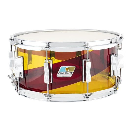 Ludwig Vistalite Snare Drum 14x6.5 50th Anniversary Red/Yellow