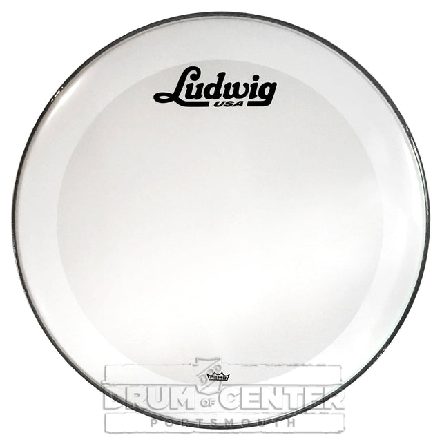 Ludwig Bass Drum Logo Head : P3 Smooth White with Script Logo 26