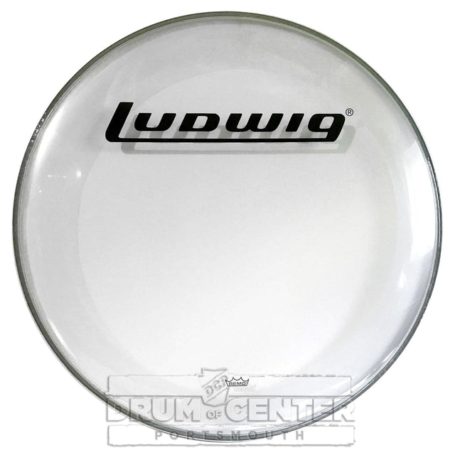 Ludwig Bass Drum Logo Head : 24" Powerstroke 3 Clear w/ Block Logo