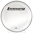 Ludwig Bass Drum Logo Head : 24" Powerstroke 3 Smooth White w/Block Logo