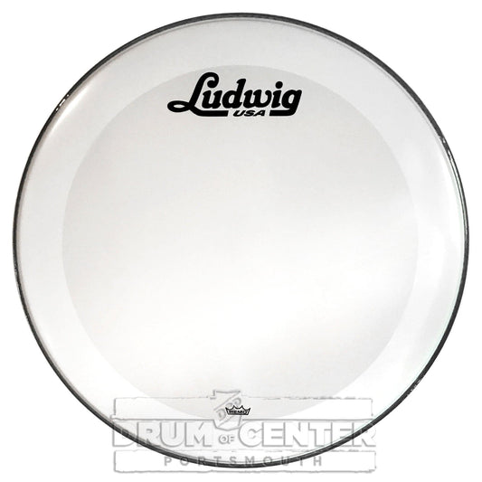 Ludwig Bass Drum Logo Head : 24" P3 Smooth White w/ Script Logo
