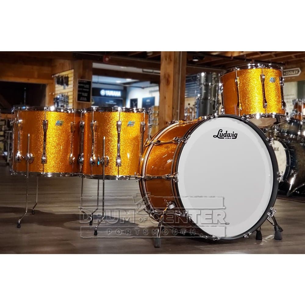Ludwig Classic Maple 4pc "Mondo" Drum Set Gold Sparkle