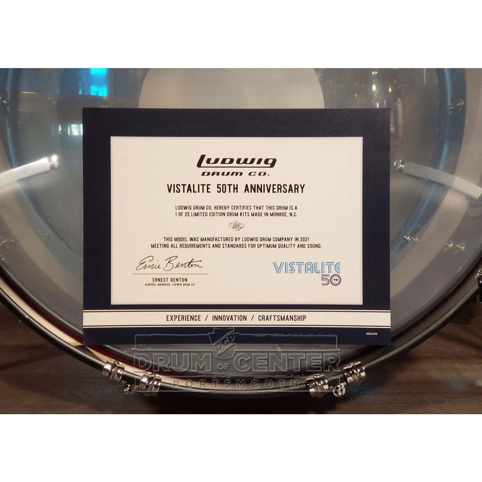 Ludwig Vistalite 3pc FAB Drum Set 50th Anniversary Red/White/Blue