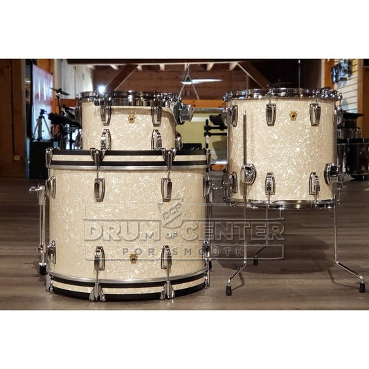 Ludwig Legacy Mahogany 3pc Drum Set Vintage White Marine