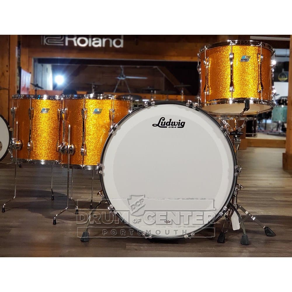 Ludwig Classic Maple 4pc "Mondo" Drum Set Gold Sparkle