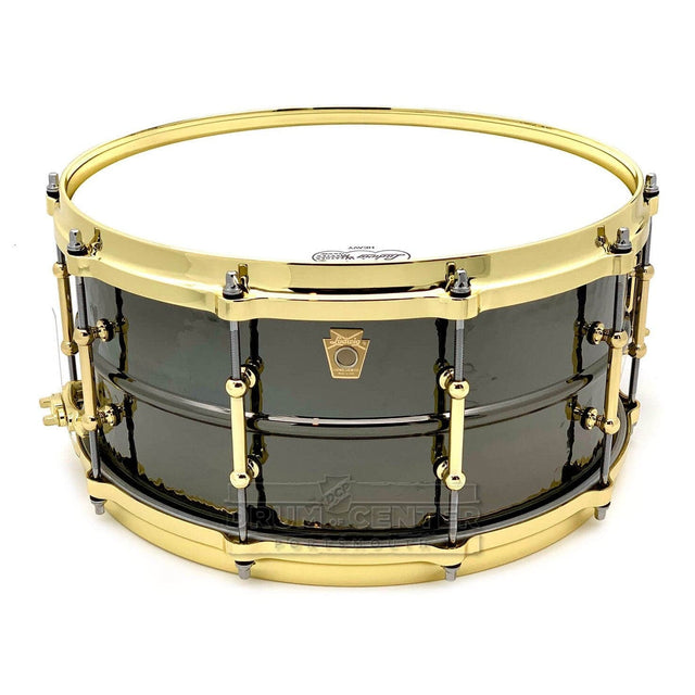 Ludwig LB417KBT Black Beauty Snare Drum 14x6.5 Hammered w/Brass Trim