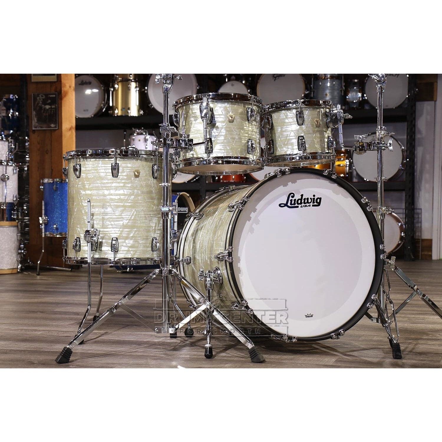 Ludwig Classic Maple Mod Drum Set Olive Pearl