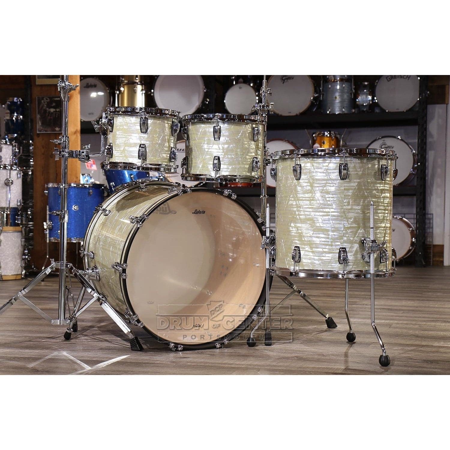 Ludwig Classic Maple Mod Drum Set Olive Pearl