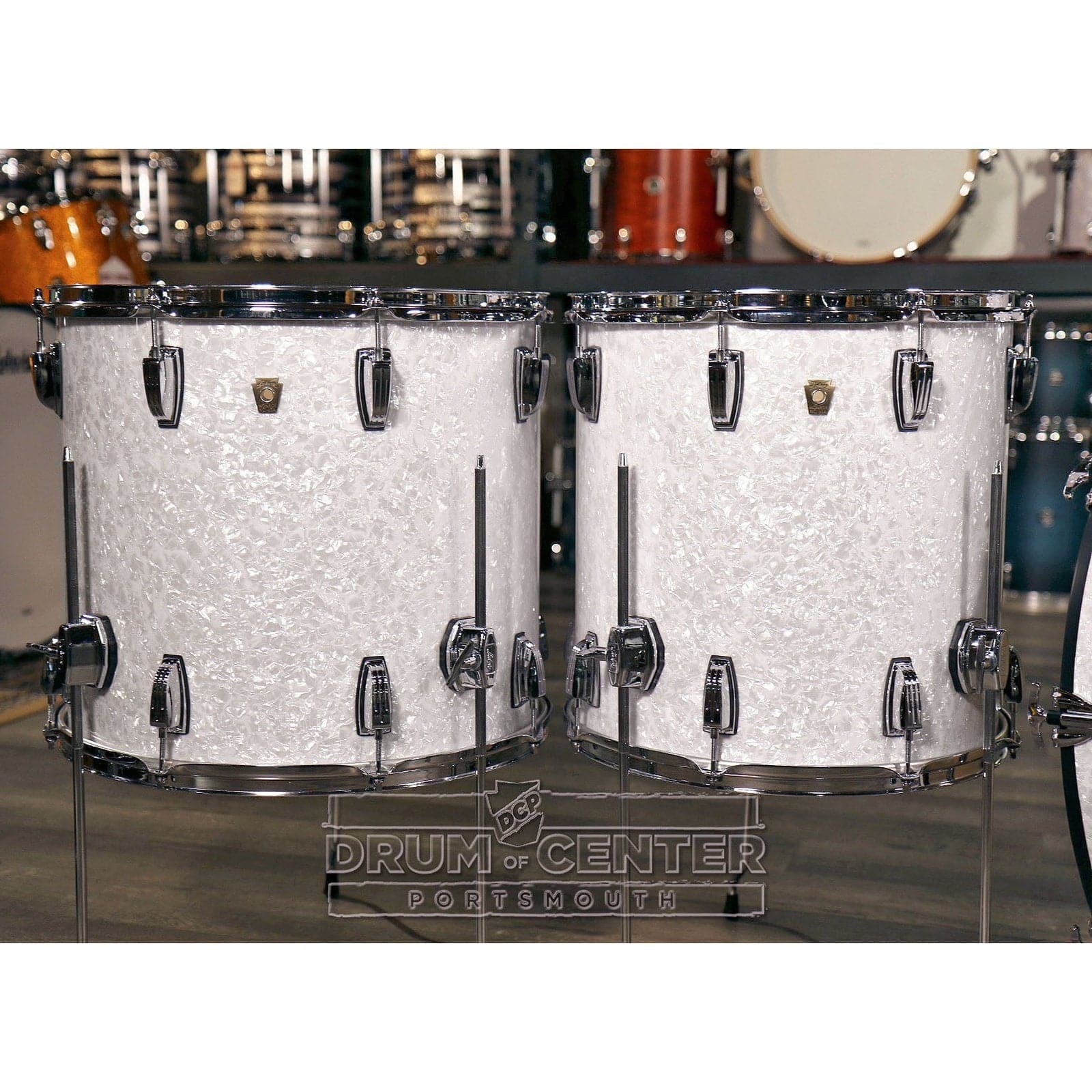 Ludwig Classic Maple 4pc Bonham Drum Set White Marine Pearl