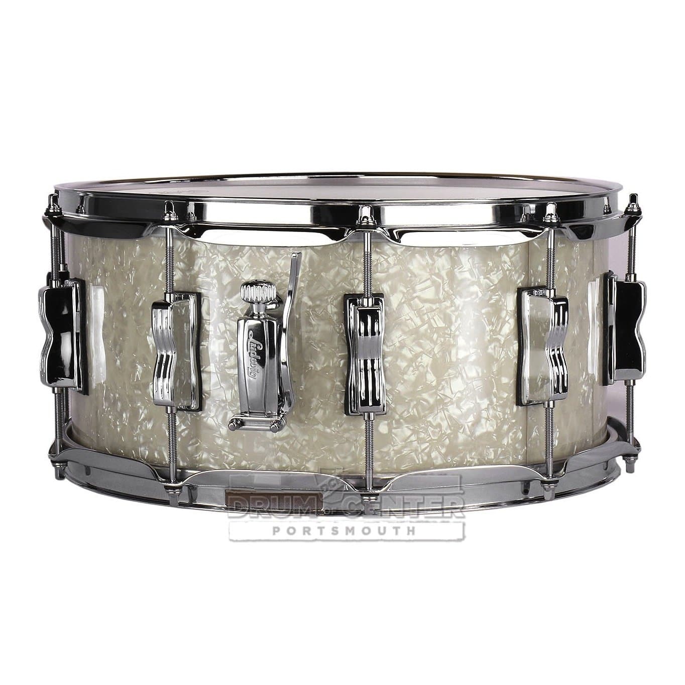 Ludwig Classic Maple Snare Drum - 14x6.5 - Vintage White Marine