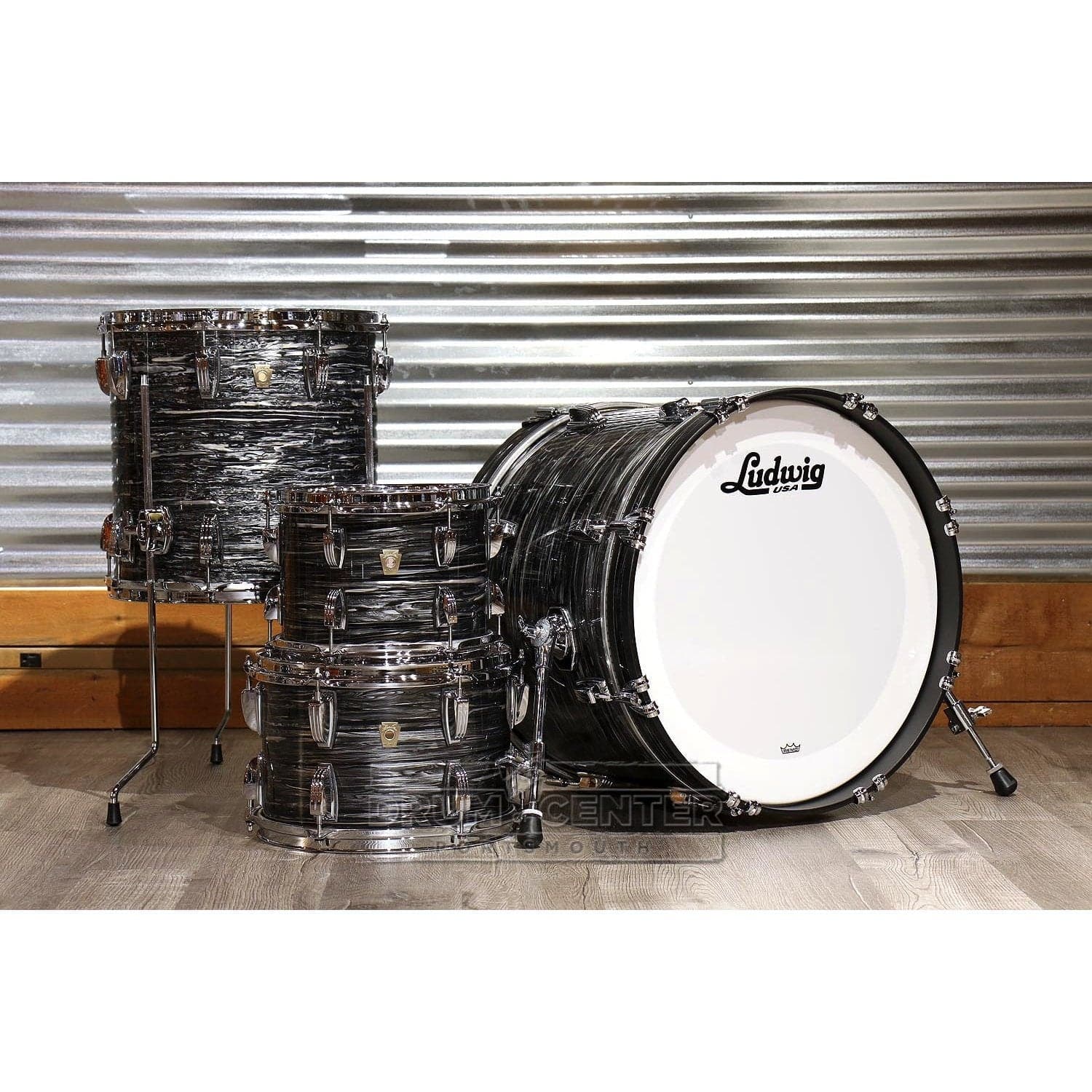 Ludwig Classic Maple 4pc 20/10/12/14 Drum Set Vintage Black Oyster