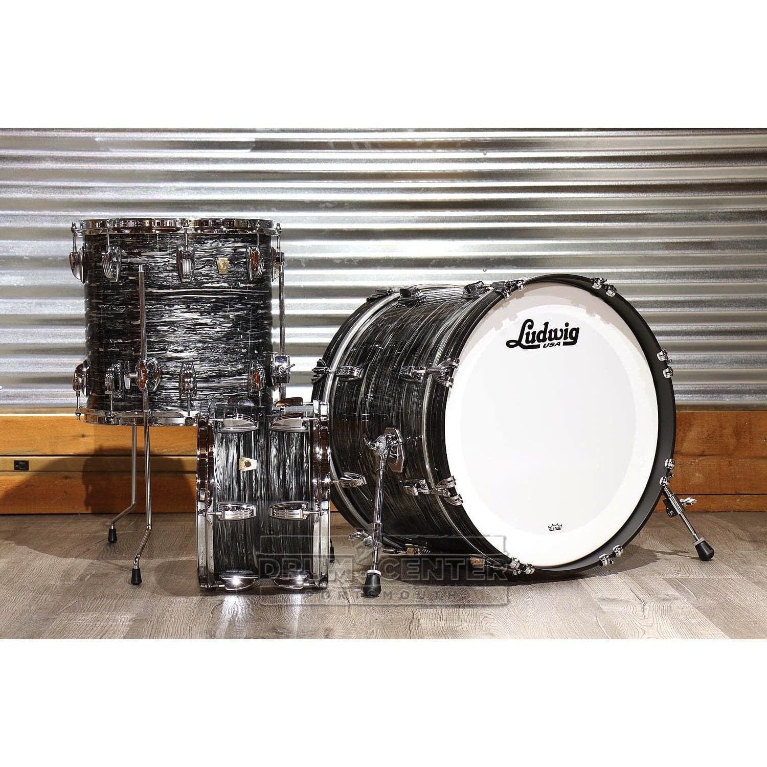 Ludwig Classic Maple 3pc 20/12/14 Drum Set Vintage Black Oyster