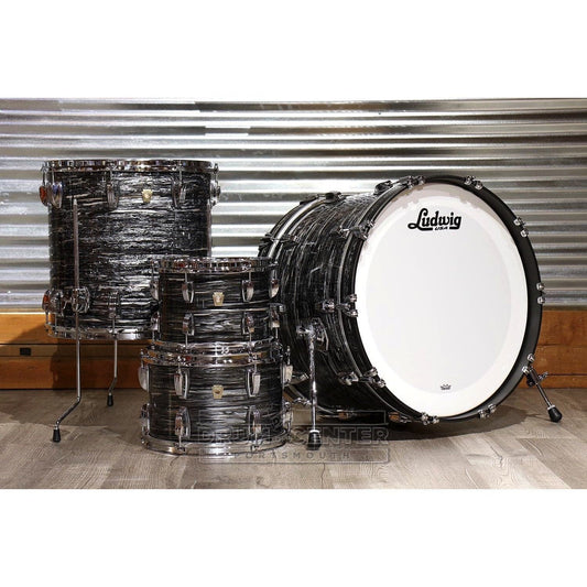 Ludwig Classic Maple 4pc 22/10/12/16 Drum Set Vintage Black Oyster