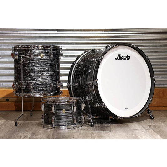 Ludwig Classic Maple 3pc 24/12/16 Drum Set Vintage Black Oyster