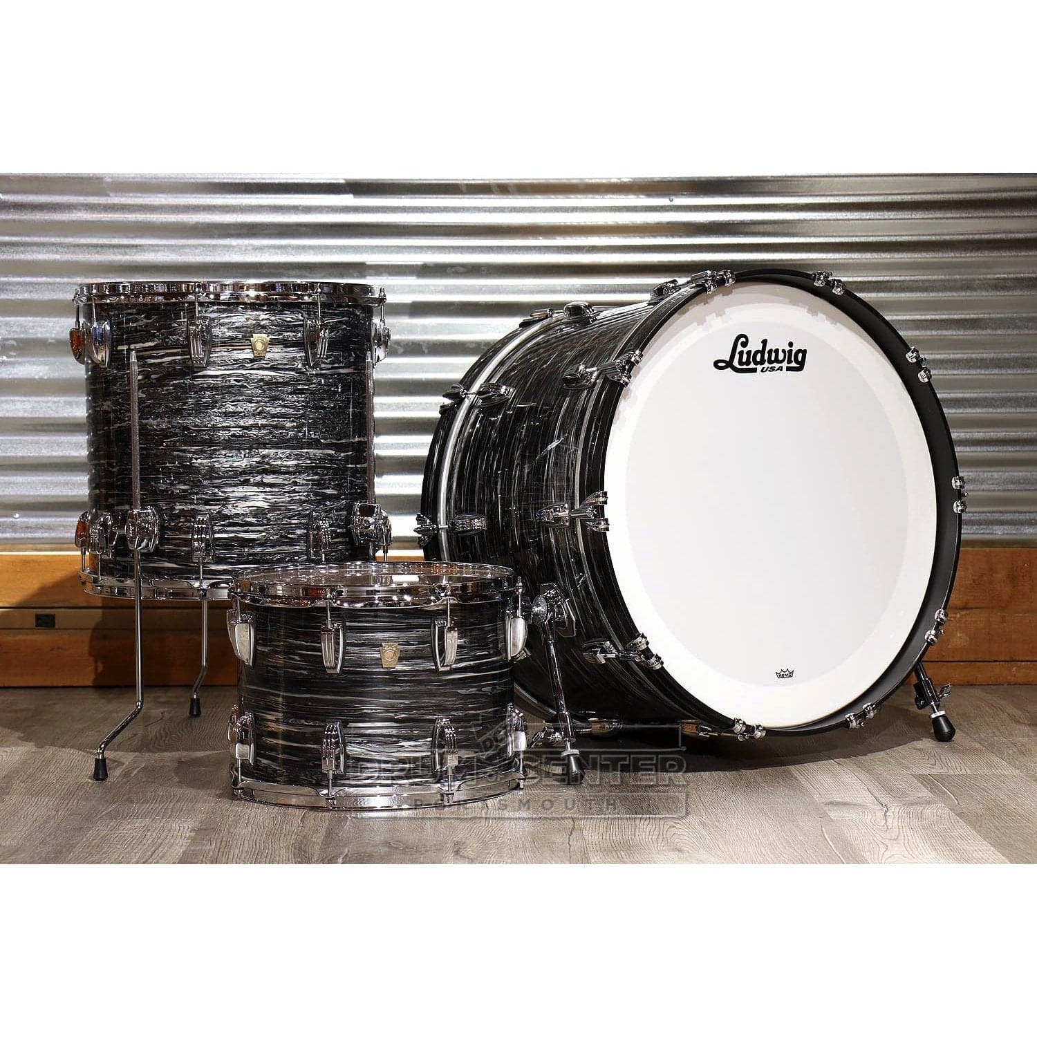 Ludwig Classic Maple 3pc 24/14/16 Drum Set Vintage Black Oyster