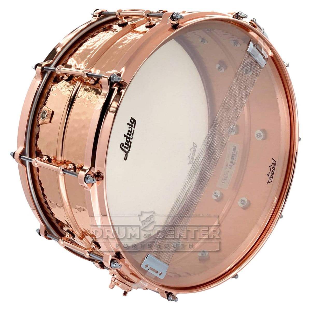 Ludwig LC662KTC Copper Phonic Snare Drum 14x6.5 Hammered w/Copper Hardware