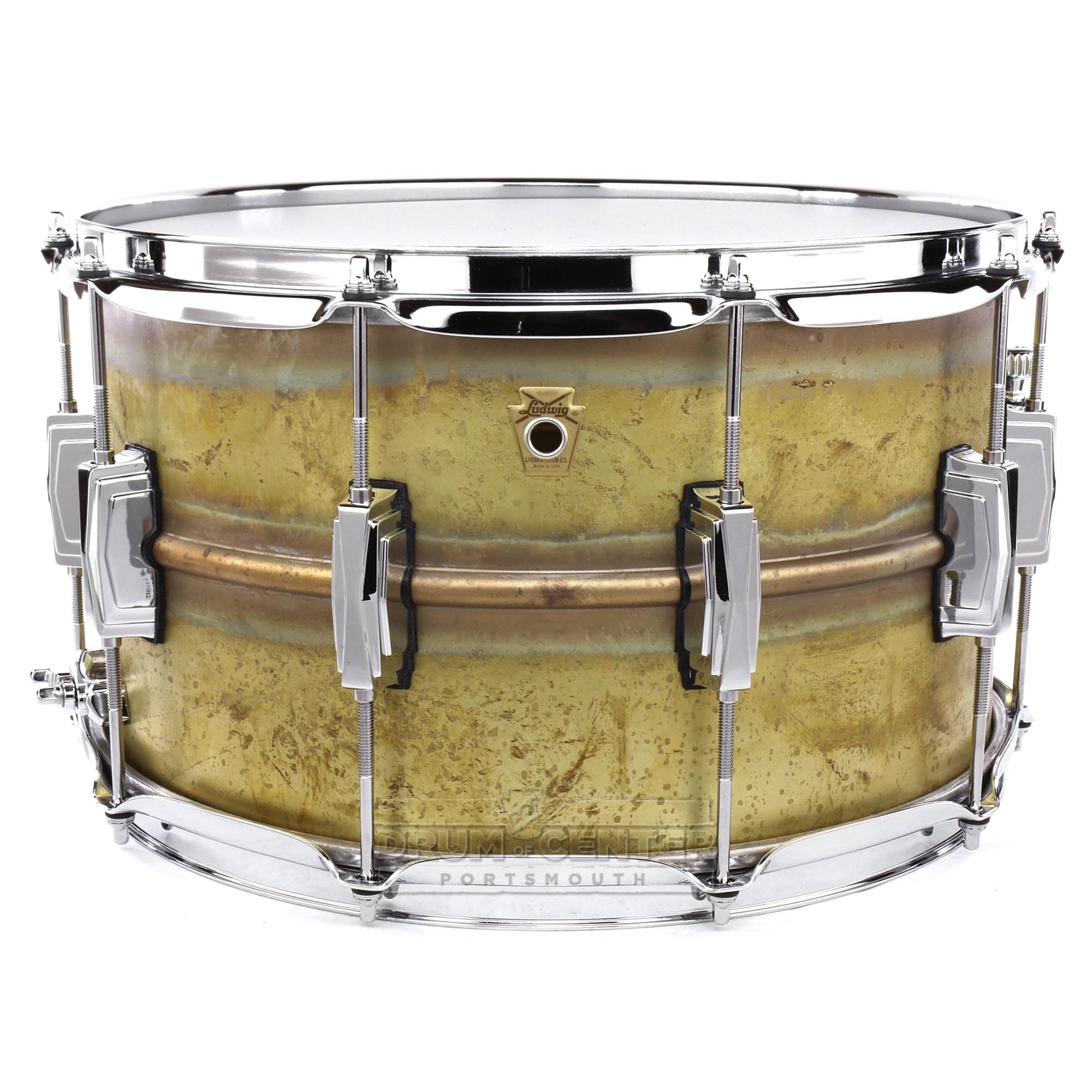 Ludwig LB484R Raw Brass Phonic Snare Drum 14x8