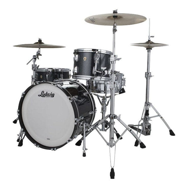 Ludwig Classic Maple Fab Drum Set Black Sparkle