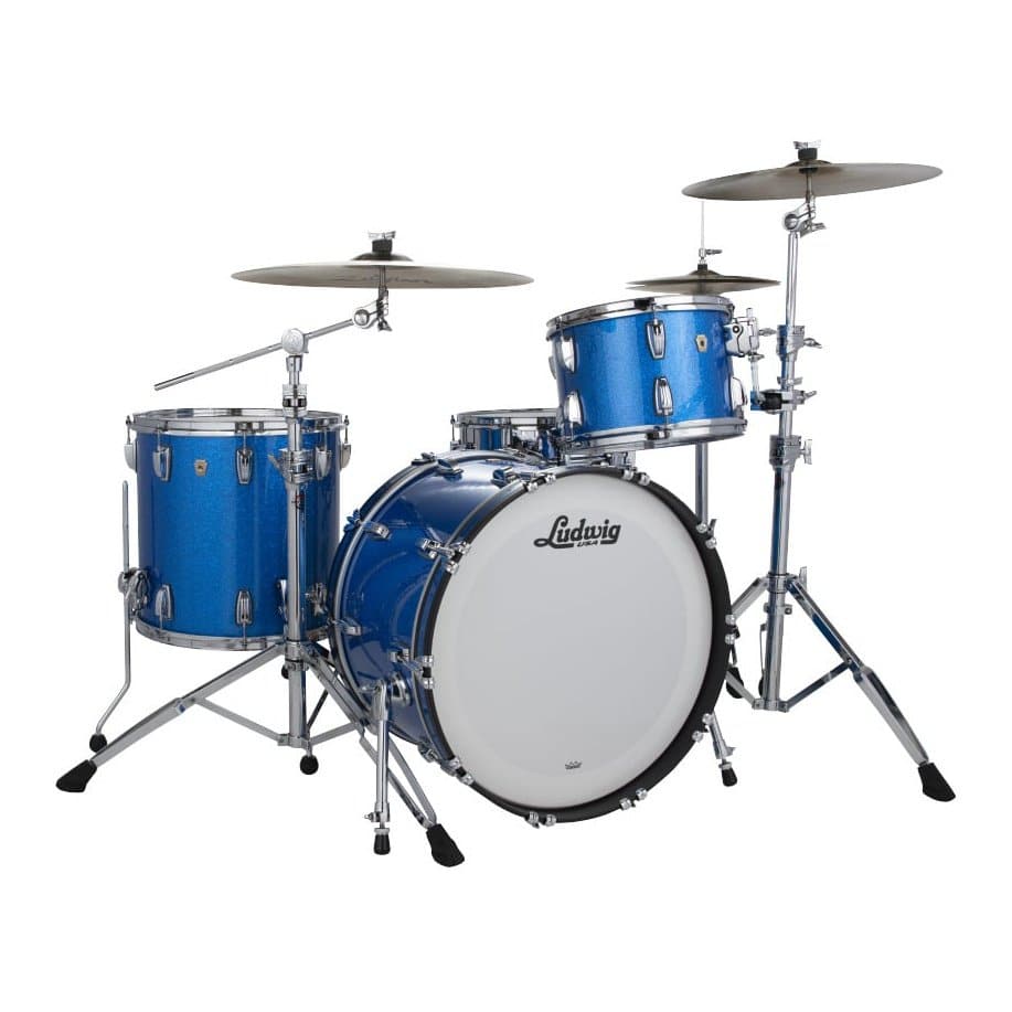 Ludwig Classic Maple Fab Drum Set Blue Sparkle