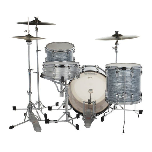 Ludwig Legacy Mahogany 3pc Downbeat Drum Set Vintage Blue Oyster
