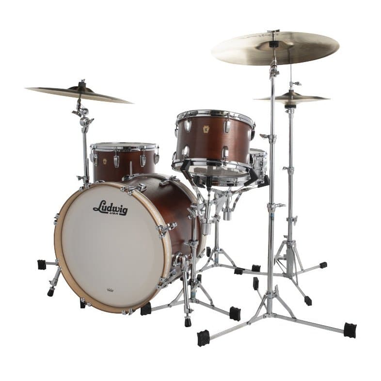 Ludwig Legacy Mahogany 3pc Downbeat Drum Set Vintage Mahogany