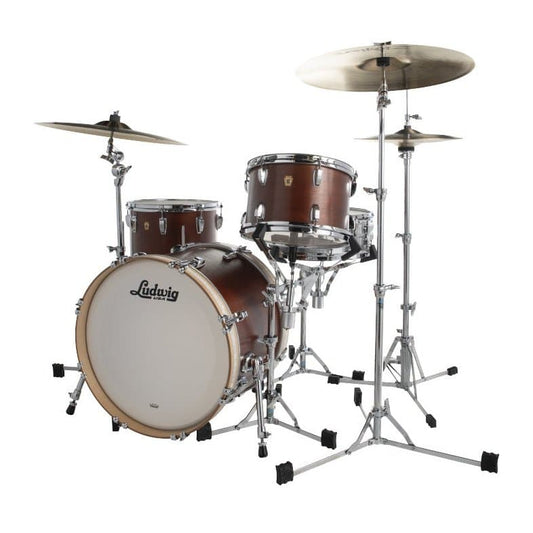 Ludwig Legacy Mahogany 3pc Downbeat Drum Set Vintage Mahogany