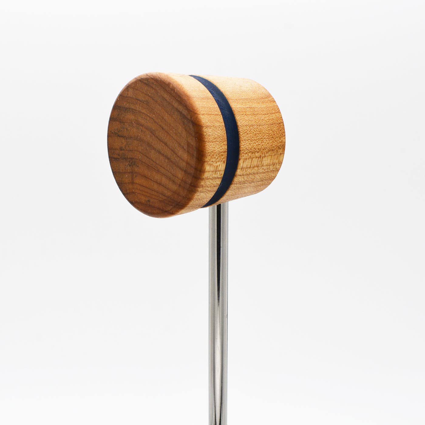 Low Boy Bass Drum Beaters - Lightweight, Natural with Black Stripe