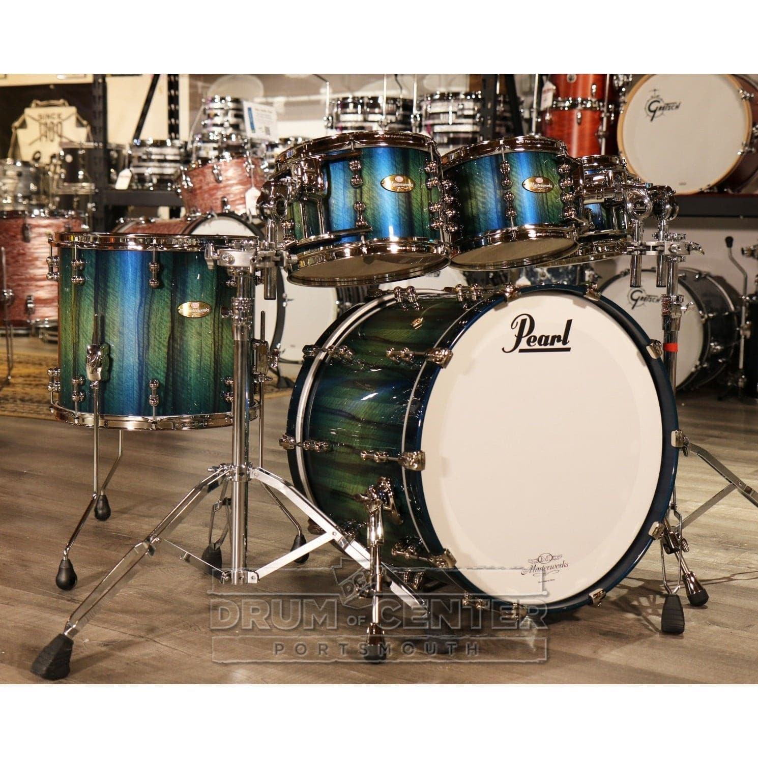 Pearl Masterworks Urban Recipe 5pc Drum Set - Scuba Blue