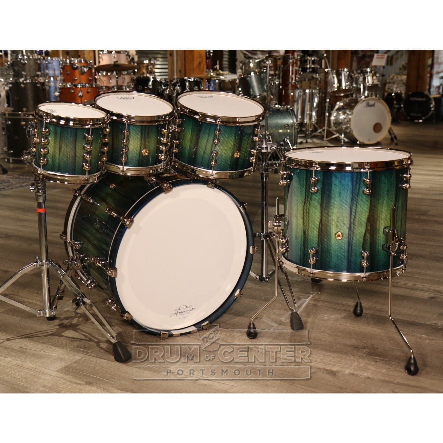 Pearl Masterworks Urban Recipe 5pc Drum Set - Scuba Blue