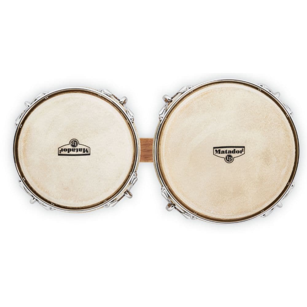 LP Matador Wood Bongos - Natural/Chrome | Drum Center Of Portsmouth