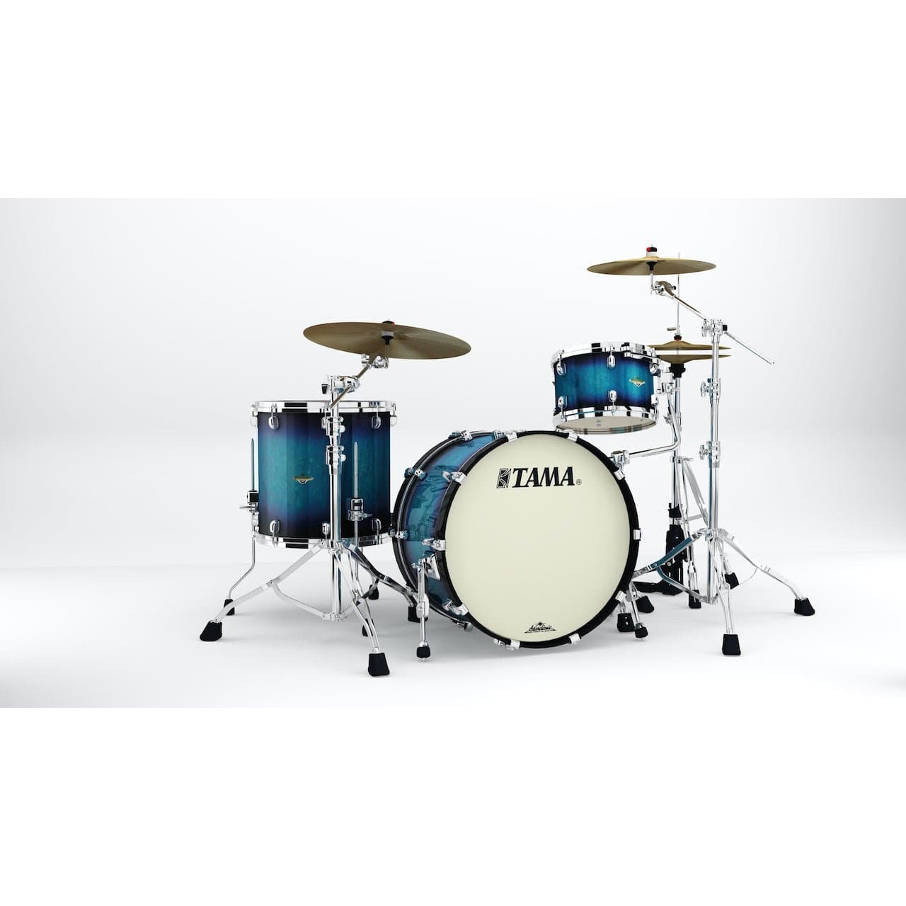 Tama Starclassic Maple 3pc Drum Set w/ 22bd, Chrome hw - Molten Electric Blue Burst