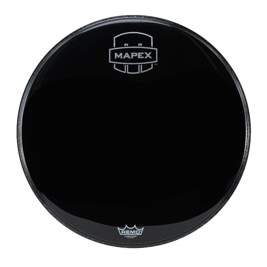 Mapex Bass Drum Logo Head 22" Black w/New Silver Logo