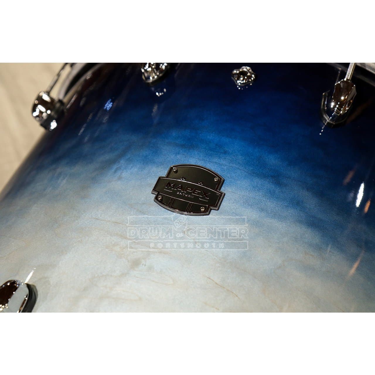 Mapex Saturn Rock 4pc Drum Set Without Snare - Teal Blue Fade