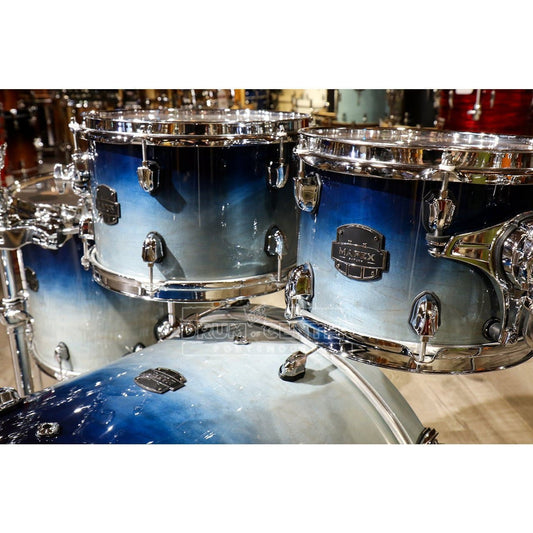Mapex Saturn Rock 4pc Drum Set Without Snare - Teal Blue Fade