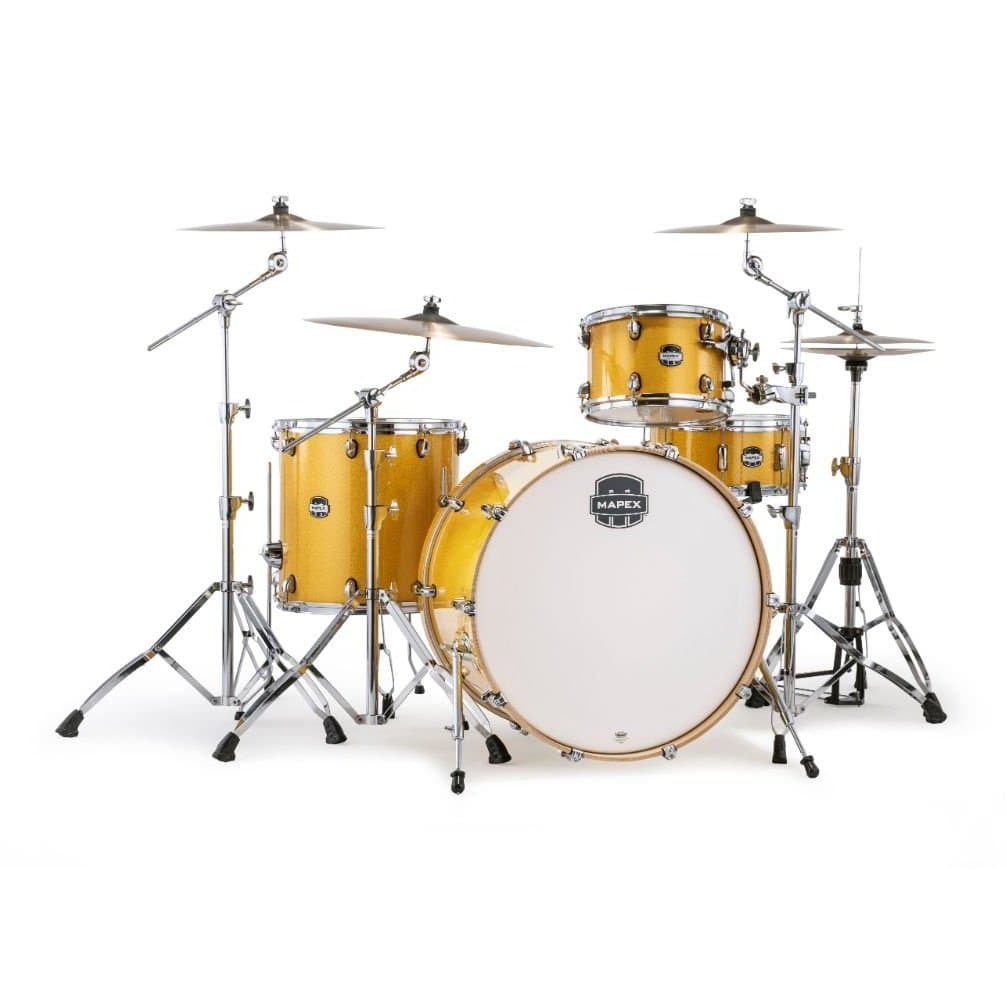Mapex Mars Birch 4pc Rock 24 Drum Set Sunflower Sparkle