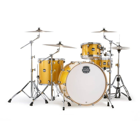 Mapex Mars Birch 4pc Rock 24 Drum Set Sunflower Sparkle