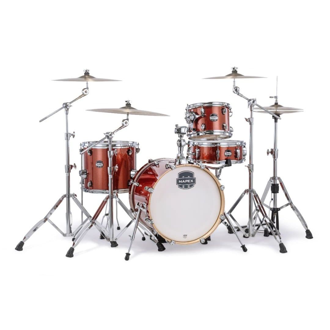 Mapex Mars Birch 4pc Bop Drum Set Blood Orange Sparkle
