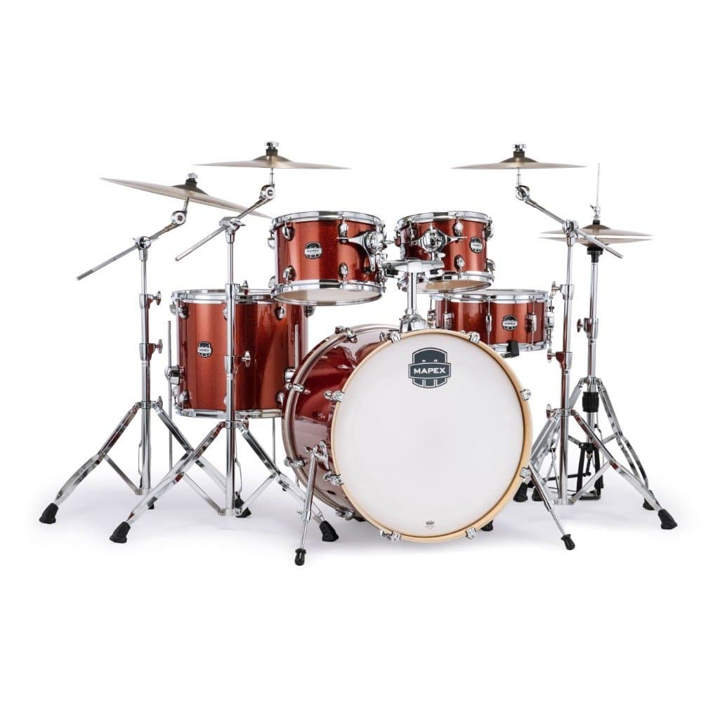 Mapex Mars Birch 5pc Rock Drum Set Blood Orange Sparkle