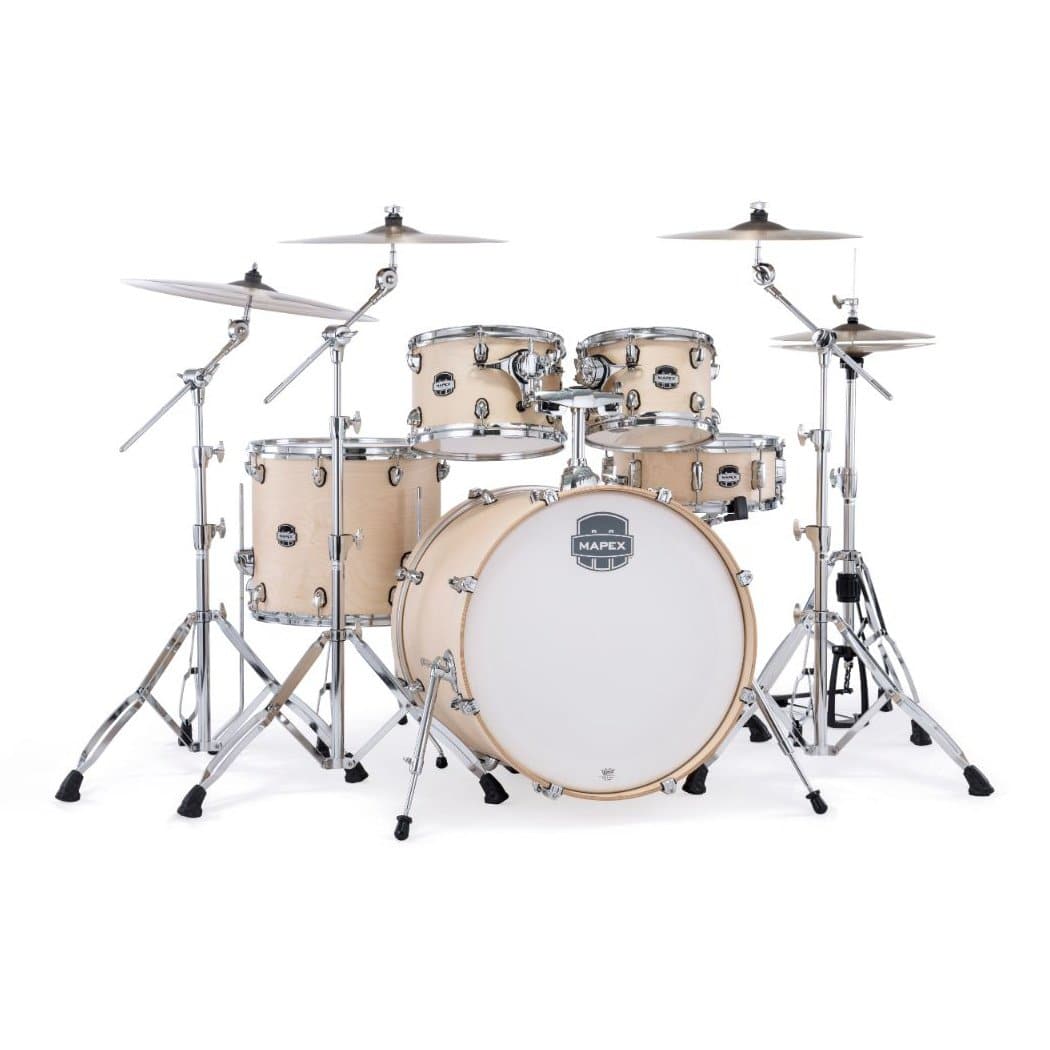 Mapex Mars Maple 5pc Rock Drum Set Natural Satin