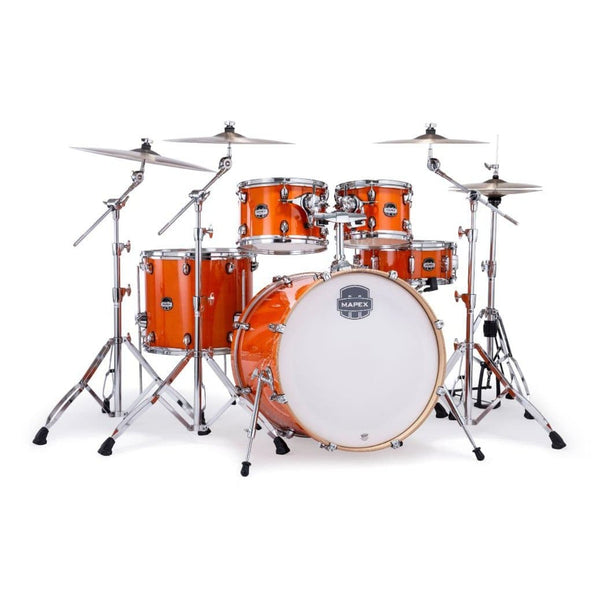 Mapex Mars Maple 5pc Rock Drum Set Glossy Amber