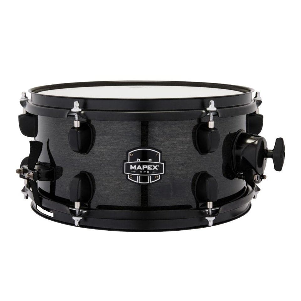 Mapex MPX Maple/Poplar Hybrid Shell Side Snare Drum 12x6 Trans Midnight Black