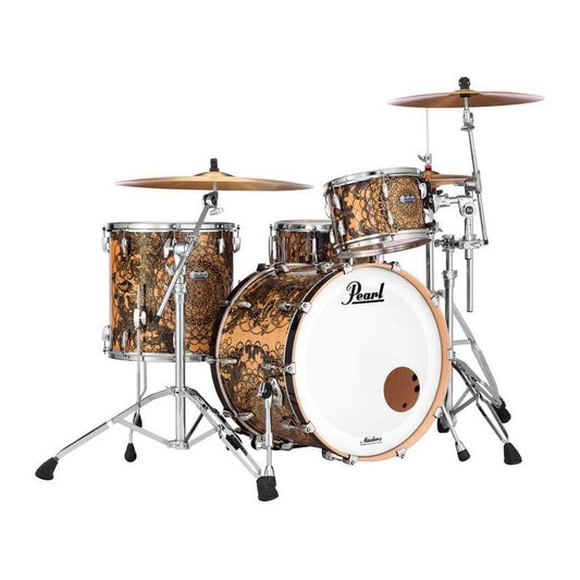 Pearl Masters Maple Complete 3pc Drum Set w/24bd - Cain & Abel