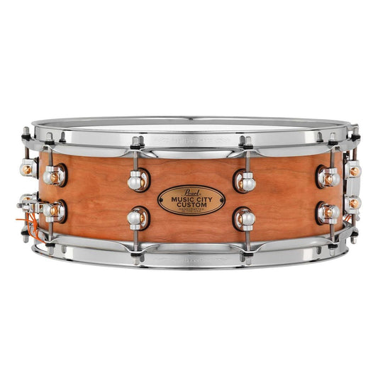 Pearl Music City Custom Solid Cherry 14x5 Snare Drum - Hand-Rubbed Natural
