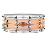 Pearl Music City Custom Solid Maple 14x5 Snare Drum - Natural With Boxwood-Rose Inlay