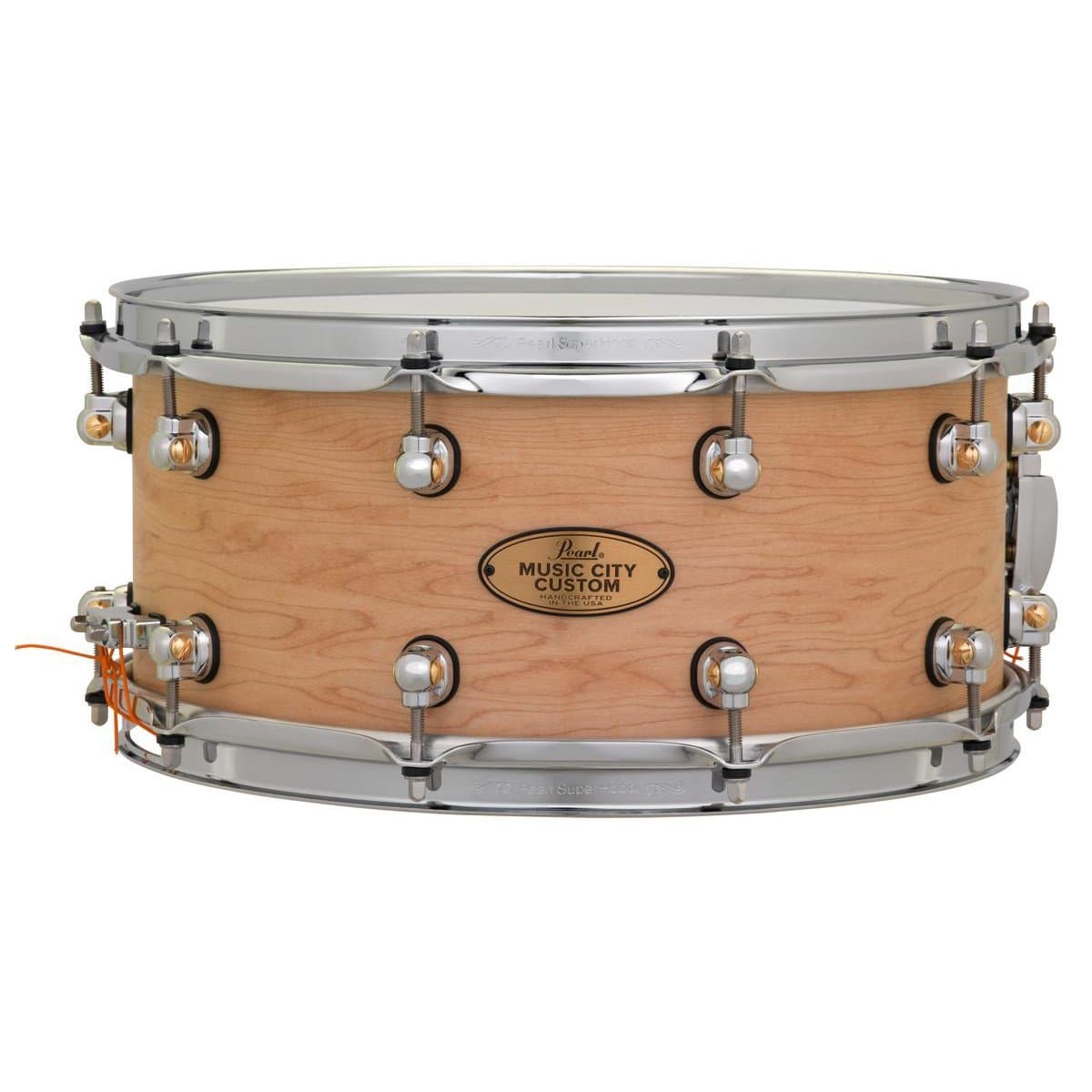 Pearl Music City Custom Solid Maple 14x6.5 Snare Drum - Hand-Rubbed Natural